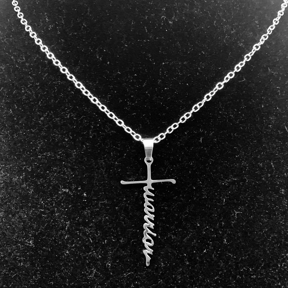 “Warrior” Religious Cross Necklace